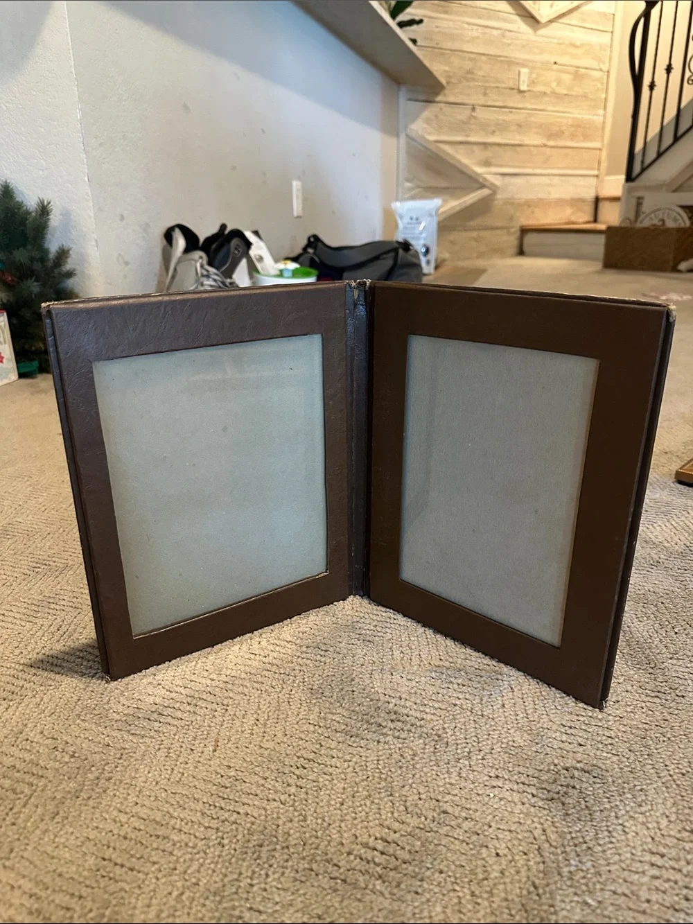 Antique Vintage 1929s - 1940s double picture frame